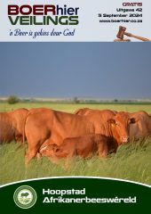 Opkomende BOERhier Veilings 42 is ‘n e-Tydskrif met spesifieke fokus op opkomende veilings. Bevorder jou boerdery bedrywighede met kennis.