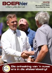 BOERhier Uitgawe 97 is ‘n e-Tydskrif vir diegene wat meer wil leer oor ‘n verskeidenheid landbou praktyke. Bevorder jou boerdery bedrywighede met kennis. Dis 100% GRATIS!